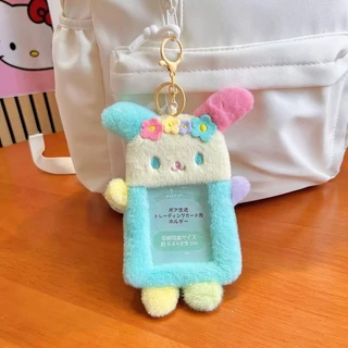 ปลอกบัตรพลัสกระต่ายลายดอกไม้ ผู้ถือบัตรตุ๊กตา พวงกุญแจ กระเป๋าใส่เหรียญ น่ารักมาก ใส่บัตรรถเมล์ บัตรนักเรียน ใส่กุญแจ