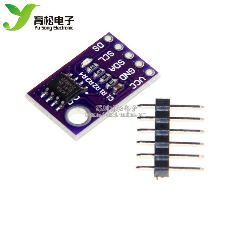 LM75 เซ็นเซอร์อุณหภูมิอินเทอร์เฟซ I2C ความเร็วสูงโมดูลบอร์ดพัฒนาความแม่นยําสูง LM75A