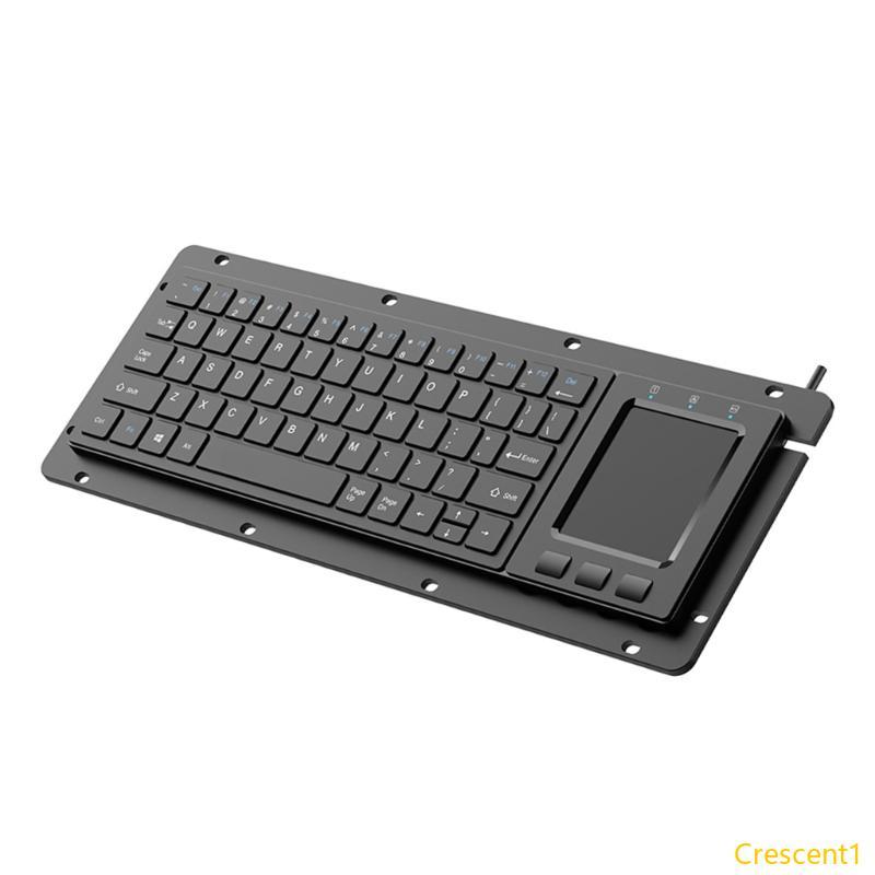 Crescent1 64Key ทัชแพดคีย์บอร์ดกันน้ําแบบบูรณาการรองรับ Win 11 ท่าทางสําหรับการใช้งานอุตสาหกรรม Comp