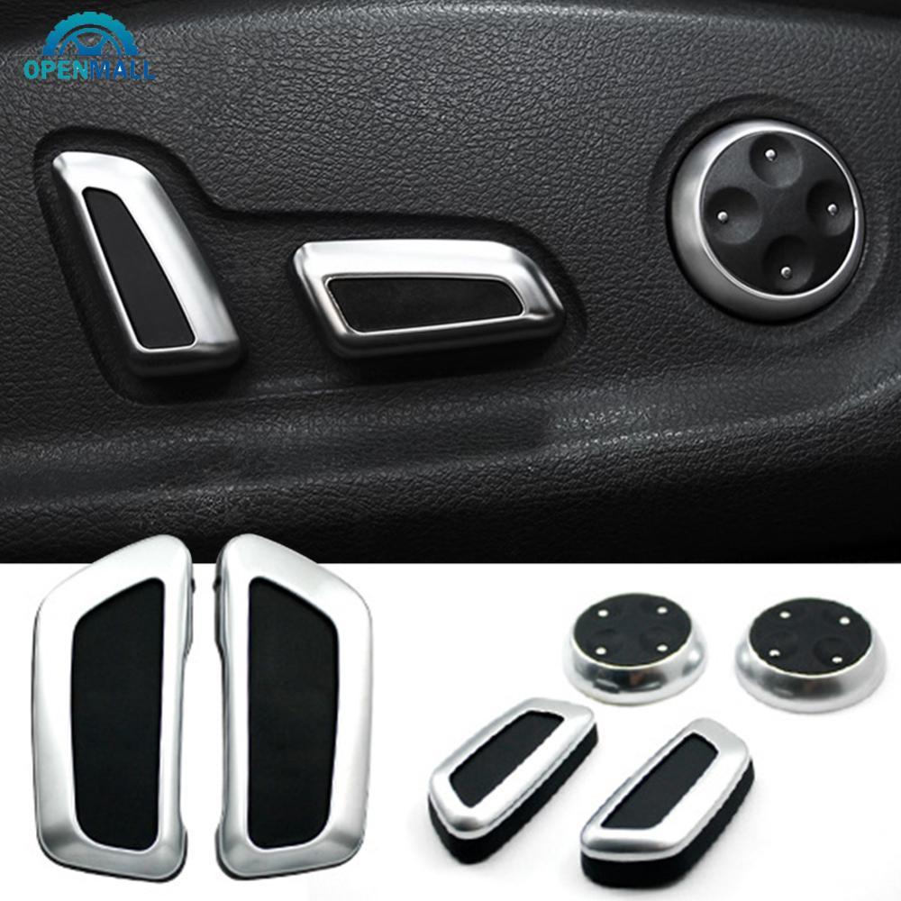 OPENMALL 6 ชิ้นรถที่นั่งปรับปุ่มสวิทช์ฝาครอบลูกบิด Trim ตกแต่งสําหรับ Audi A3 A4 A4L B8 A5 A6 A6L C6
