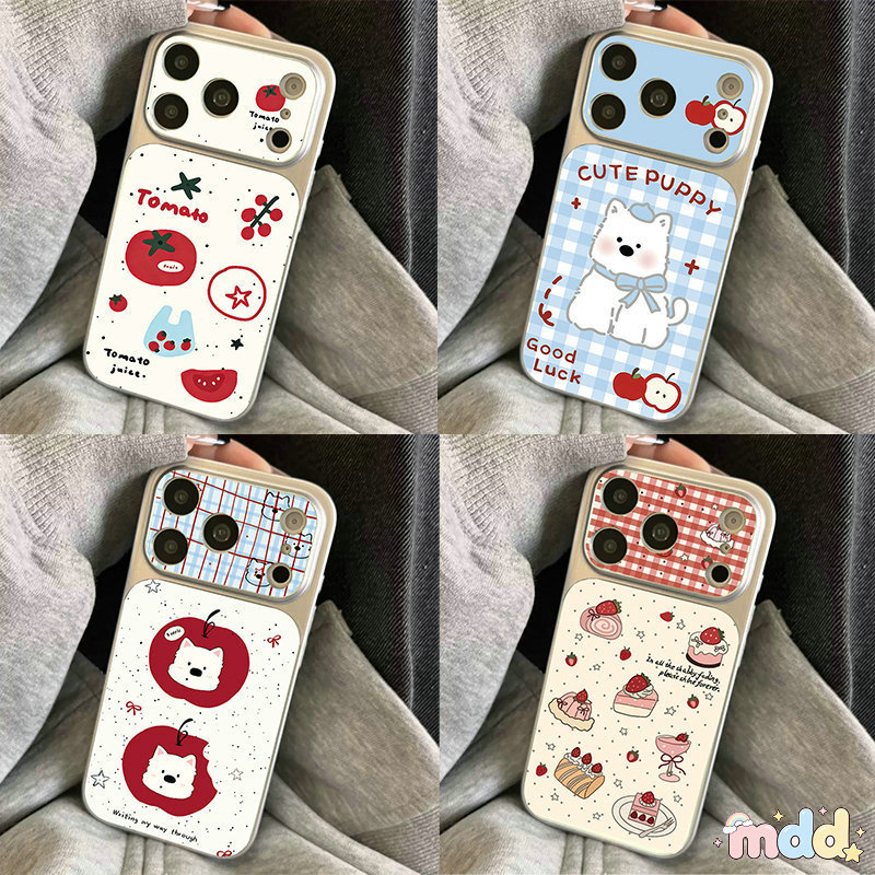 แฟชั่นการ์ตูน เคส For VIVO V70 Elite V40 V30 V29 Pro Y39 Y36 Y78M Y27 Y27S iQOO 15 5G โบว์สุนัข มะเขือเทศบุคลิกภาพฝาหลัง
