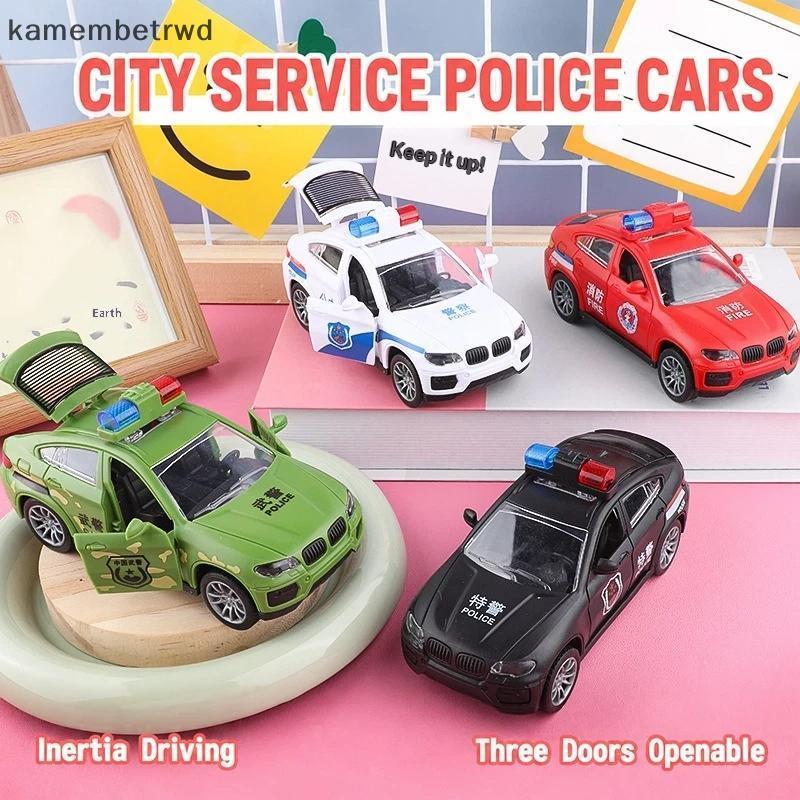 ETR City Service Inertia รถตํารวจของเล่นเปิดประตูได้แรงเสียดทานขับเคลื่อนรถปลอดสารพิษสําหรับเด็กคริส