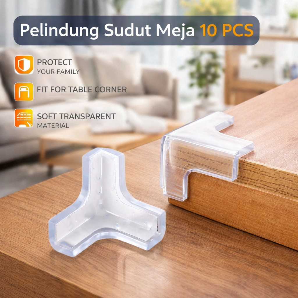 Original FUSHAN Premium Table Corner Guard 10 ชิ้น T Shaped Corner Guard