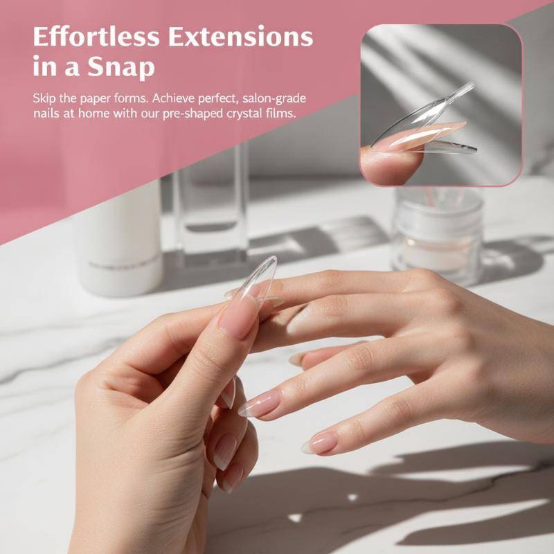 STHB 168 ชิ้น Dual รูปแบบเล็บ 14 ขนาด Fast เล็บ Extension แม่พิมพ์ Clear นํากลับมาใช้ใหม่สําหรับ Hom