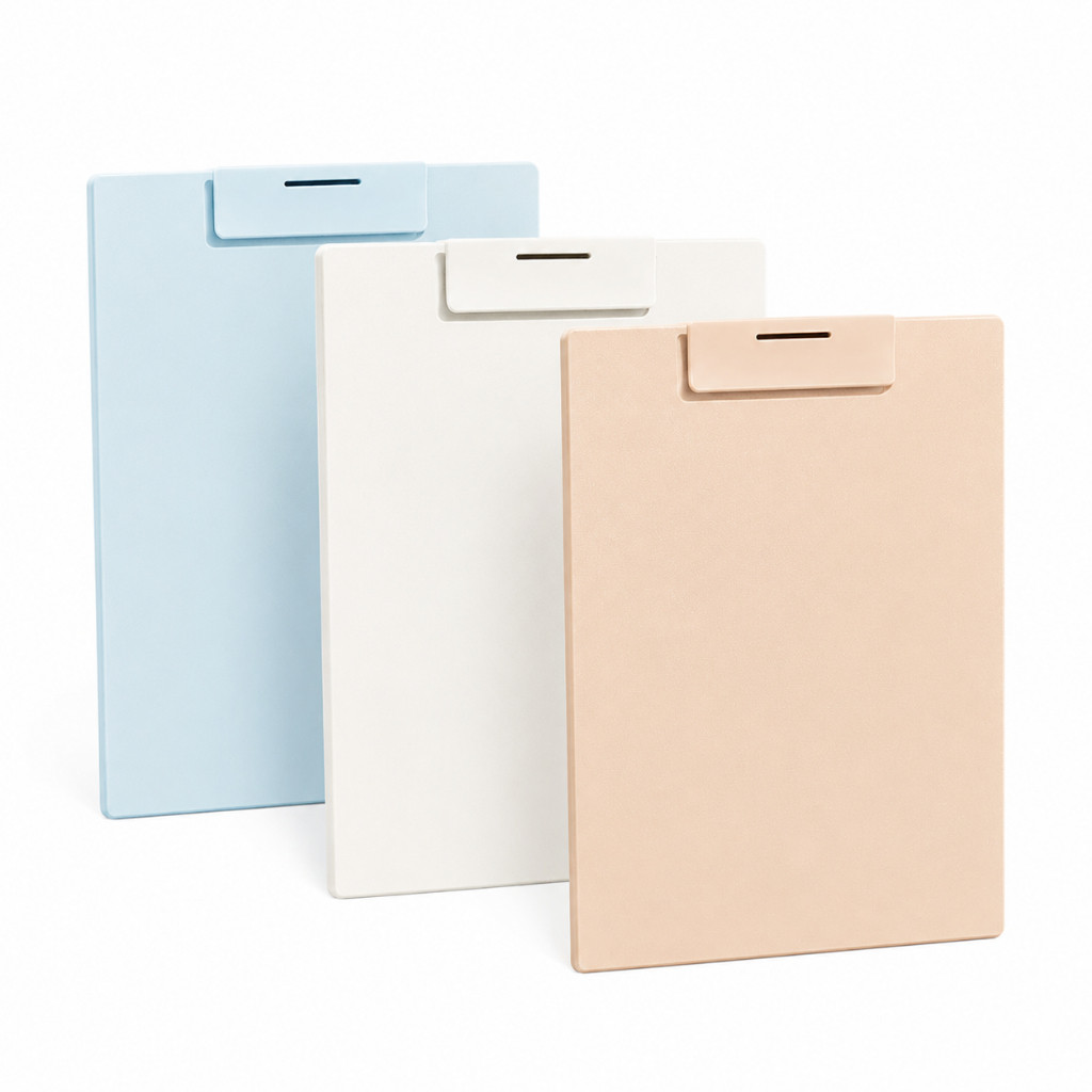 คลิปบอร์ด A4 กระดานรองเขียน สีโมรันดี PP กันน้ำ อุปกรณ์สำนักงาน
