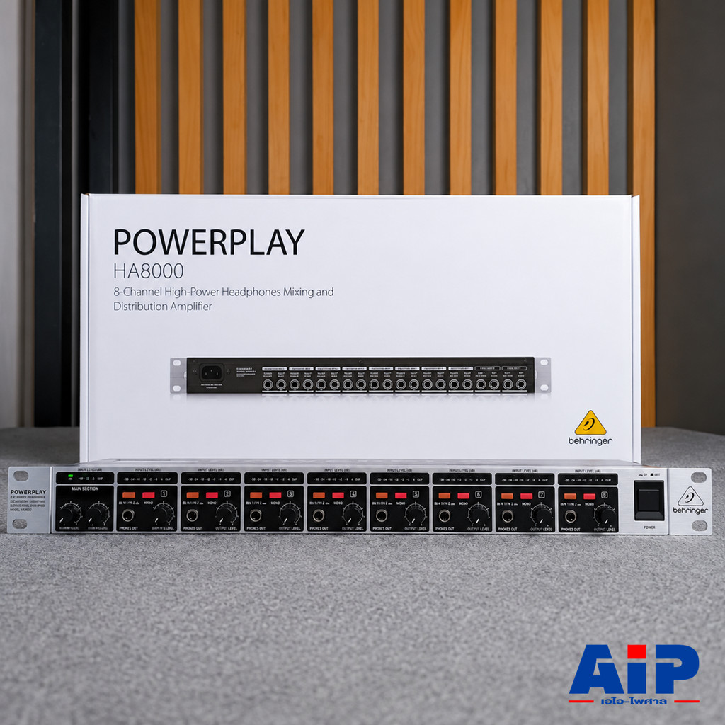 Behringer HA8000 เครื่องขยายสัญญาณหูฟัง 8 ช่อง กำลังขับสูง