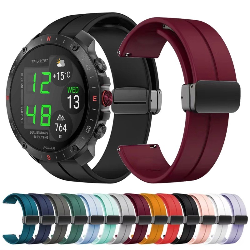 20 มม.22 มม.หัวเข็มขัดแม่เหล็กสําหรับ Polar Vantage M3 M V2 V3 กีฬาสําหรับ Polar Ignite 3 2/Grit X P
