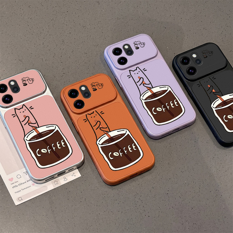 สําหรับ OPPO Reno 15 16 pro MAX reno15 Reno 16F 15F 5g เคสโทรศัพท์ Softcase ซิลิโคนกันกระแทกใหม่ออกแบบความงามน่ารักกาแฟแมวสําหรับสาว KNKFCM1