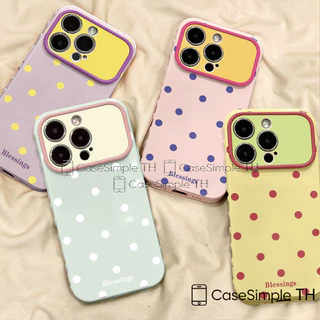 เคสลายจุดดอทเรียบง่าย ลายพิมพ์ข้อความ เคสไอโฟน17 สำหรับ IPhone 16 7 8 15 Plus XR X XS Max Air 12 11 13 14 Pro