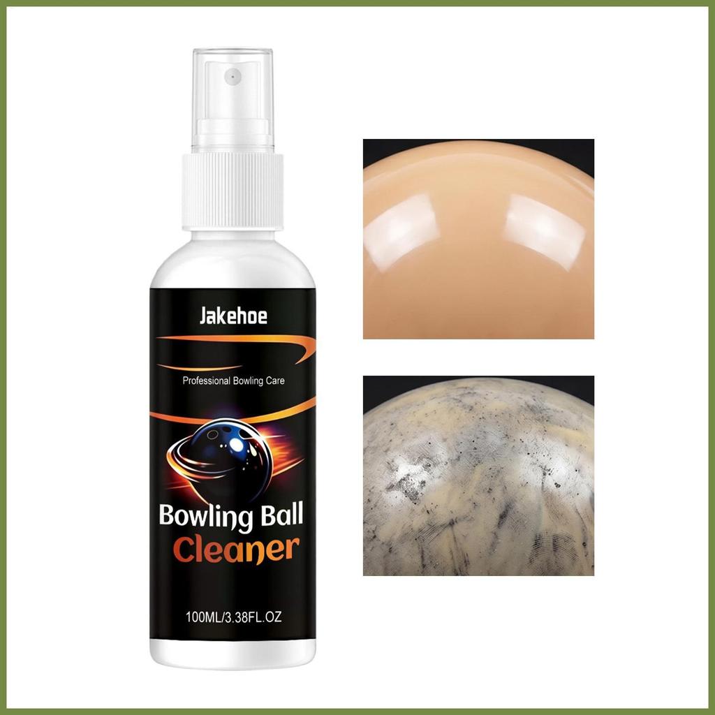Bowling Ball สเปรย์ทําความสะอาด Fast-Acting แบบพกพาพร้อมผ้าเช็ดตัว 100ml Bowling Ball ทําความสะอาดชุ