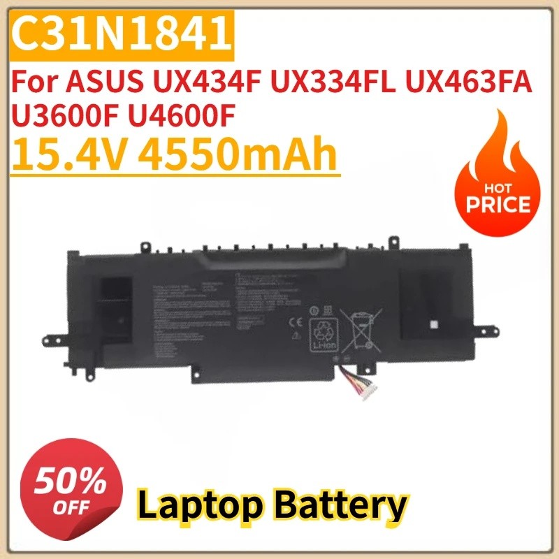 คุณภาพสูงใหม่ C31N1841 แบตเตอรี่แล็ปท็อป 15.4V 4550mAh สําหรับ ASUS UX434F UX334FL UX463FA U3600F U4
