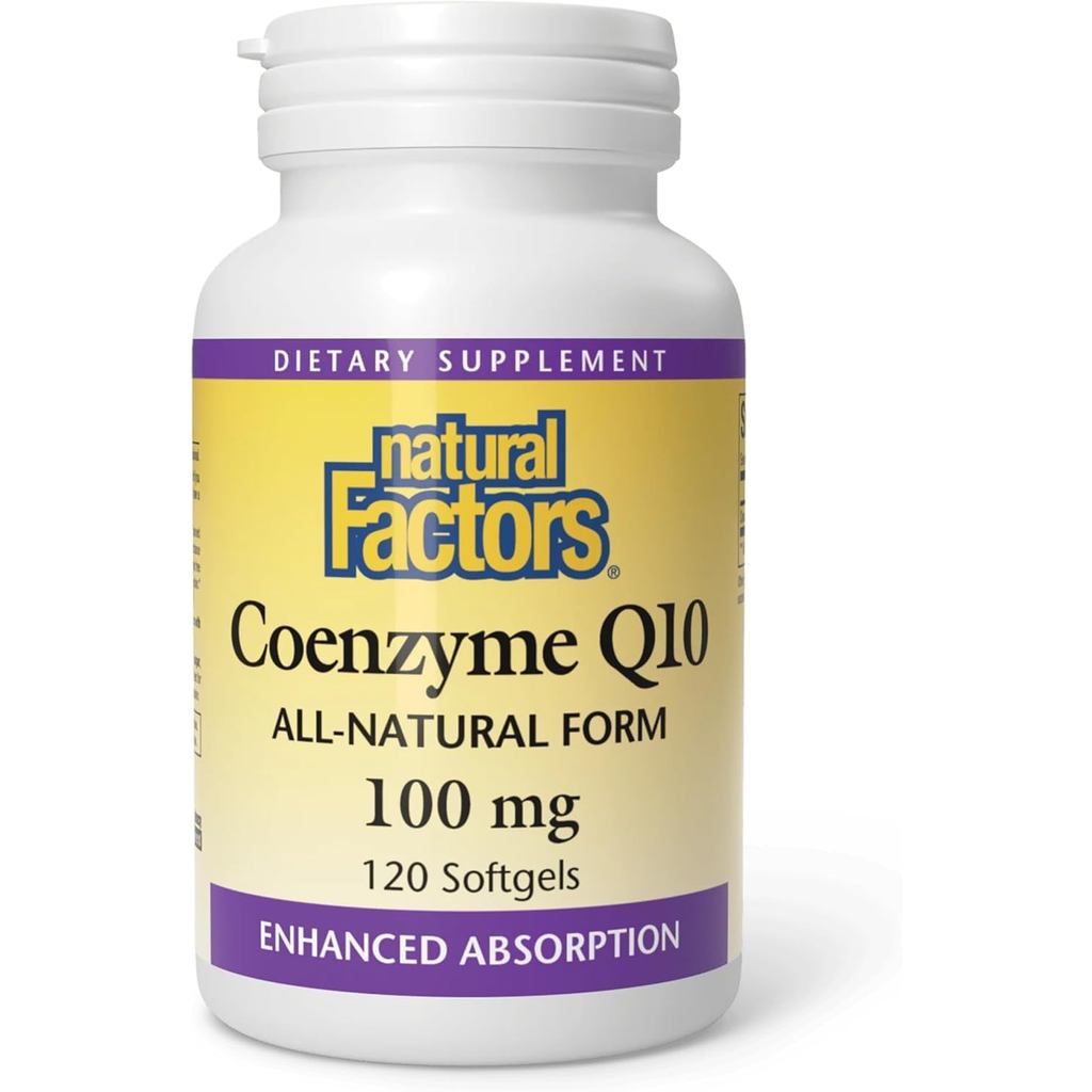 ปัจจัยทางธรรมชาติ 100% CoQ10 (100มก., 120 ซอฟท์เจล)