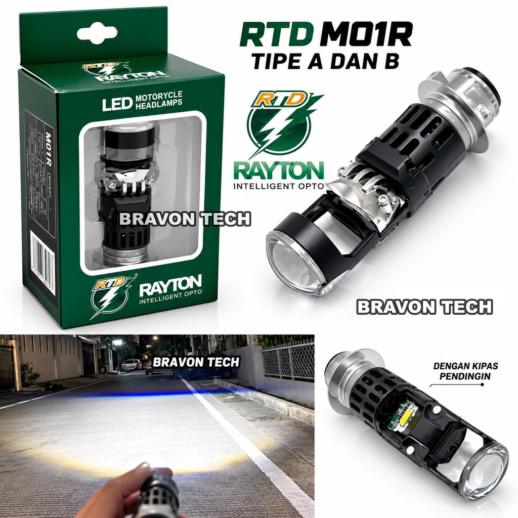 CAHAYA H6 RTD Rayton Series M01R ไฟหน้า LED H6 มอเตอร์สูง Lo