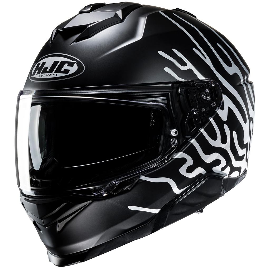 HJC HELMETS Full-Face Motorcycle Helmet with Built-in Sun Visor, Ventilation, Removable Interior, an