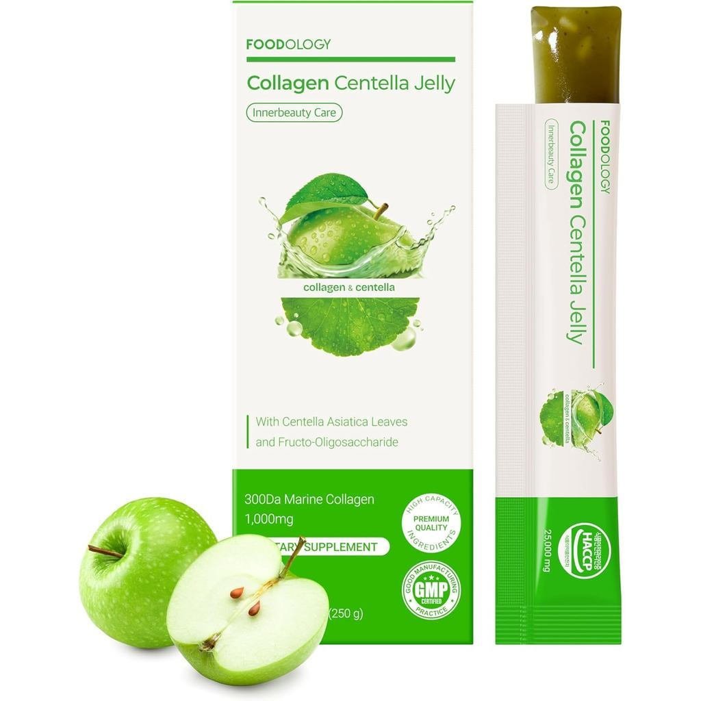 FOODOLOGYCollagenCentellaJelly(10Days)–300DaUltraLowโมเลกุลคอลลาเจน,CentellaAsiatica,PDRN,VitaminA&E