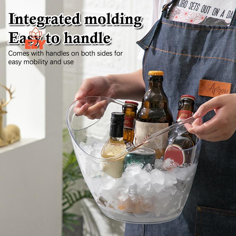 EZY 4L/8L พลาสติก Ice Buet สําหรับเครื่องดื่มและงานปาร์ตี้ Perfect สําหรับไวน์แชมเปญ Mimosa Cotail B