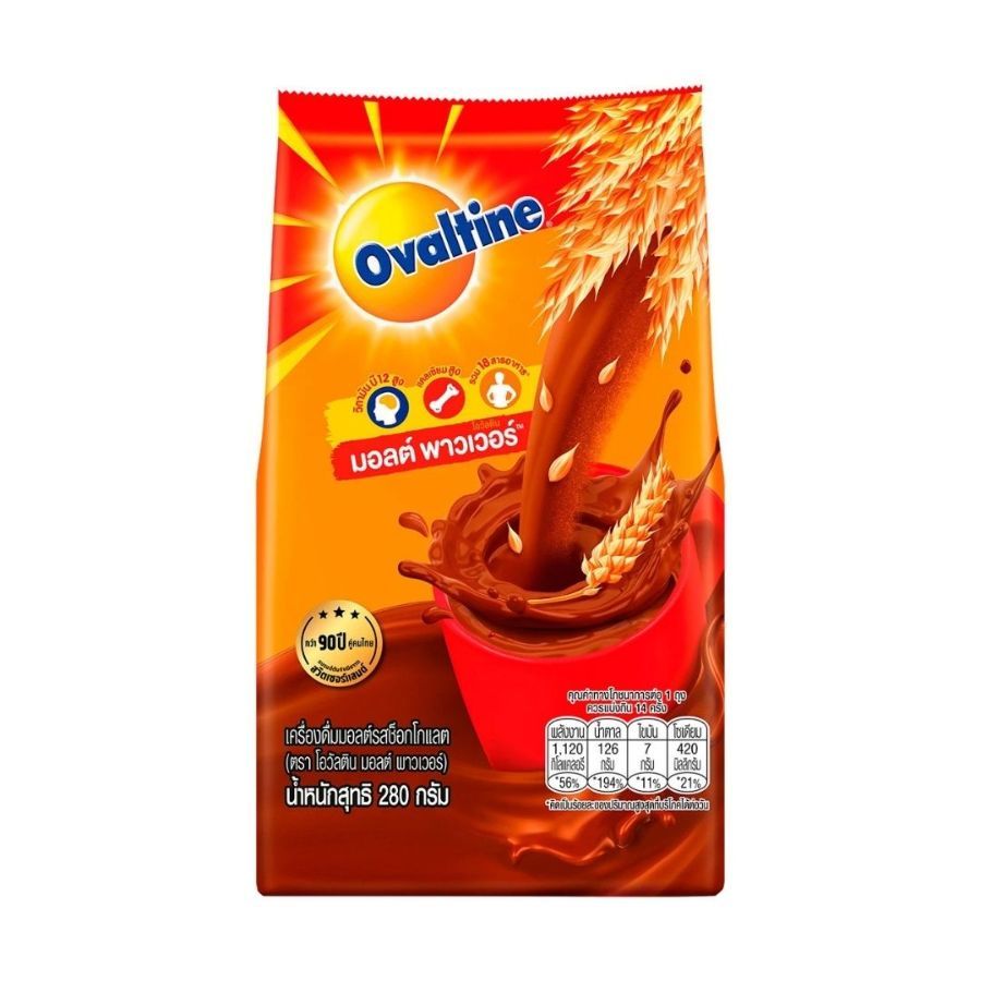 โอวัลติน ผงมอลต์ช็อกโกแลต Ovaltine Choc Malt 280g.