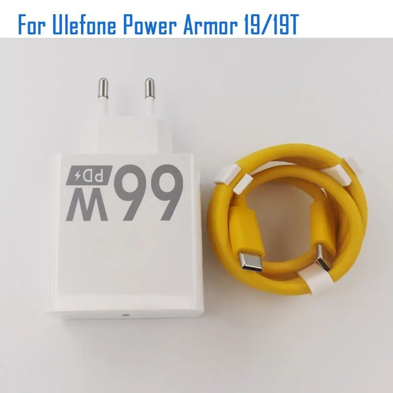 ใหม่ Original Ulefone Armor 19 18 19T อย่างเป็นทางการ Quick Fast Charging Adapter Charger สาย USB ข้