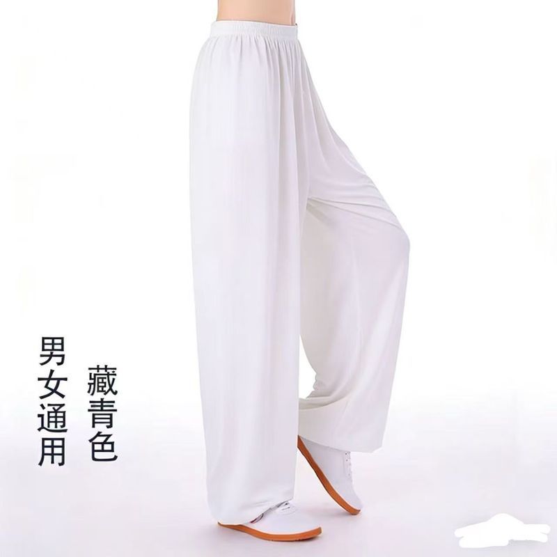 特价清仓太极服冰丝太极裤练功裤大码男女款& 灯笼裤太极拳春夏秋季Summer new ice silk tai chi pants for men and women, summer loose el