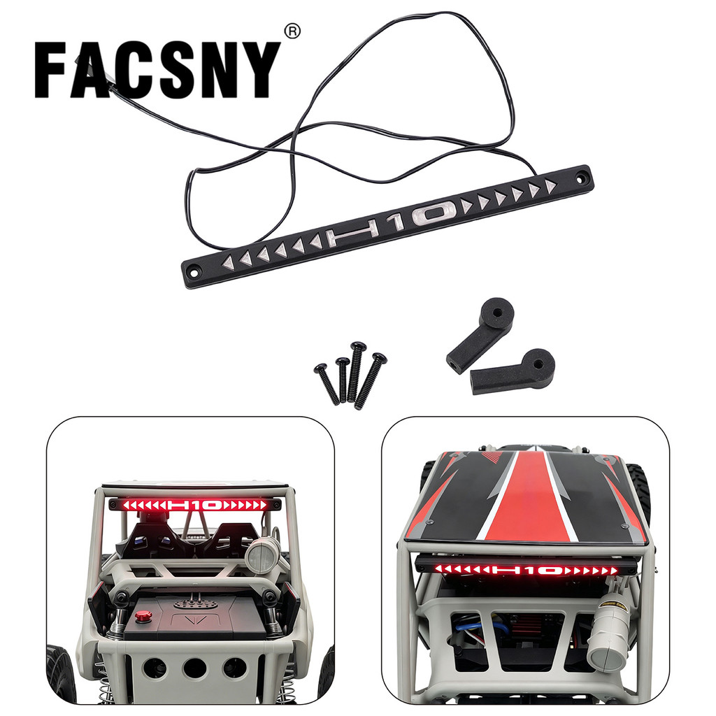 H10 LED จําลองไฟท้ายกรงกรอบโคมไฟโดมสําหรับ 1/10 RC Crawler รถ Vanquish H10 Optic DIY อะไหล่อัพเกรด