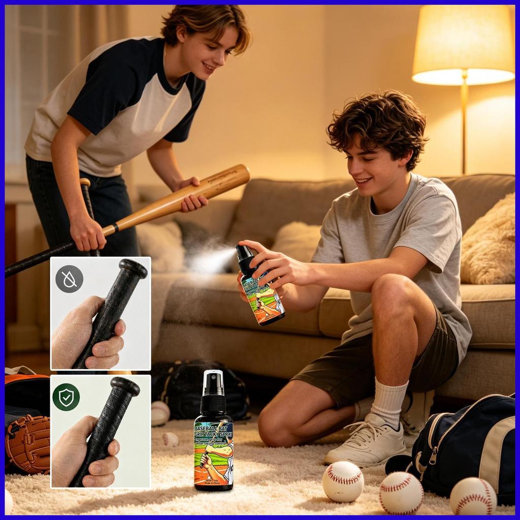 Glove Grip Spray Sticky แบบพกพากันเหงื่อ Anti-Slip อุปกรณ์การฝึกอบรม 30ml Batting Hand ถุงมือ Grips 