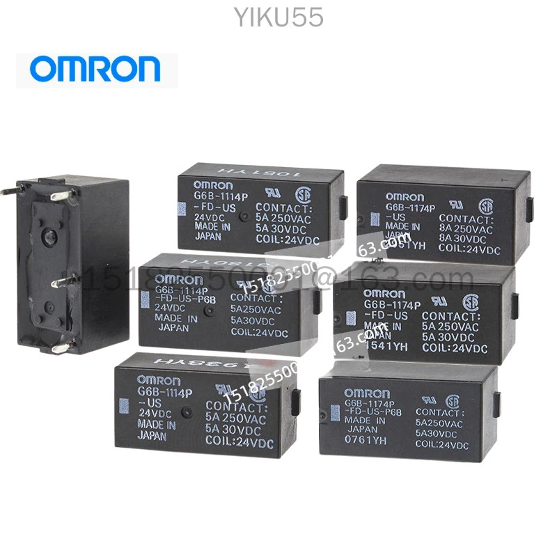 สวิตช์บ้าน P6B G6B-1114P-FD-US DC24V 1174P-US -FD OMRON รีเลย์ Mla8 -FD