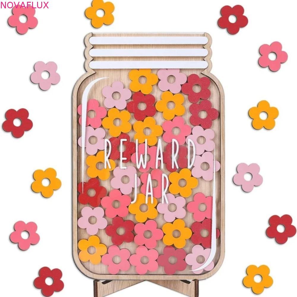 NOVAFLUX Positive Behavor Rewards Jar, Incentive Cartoon Kids Star Reward Jars, Routine Training Flo
