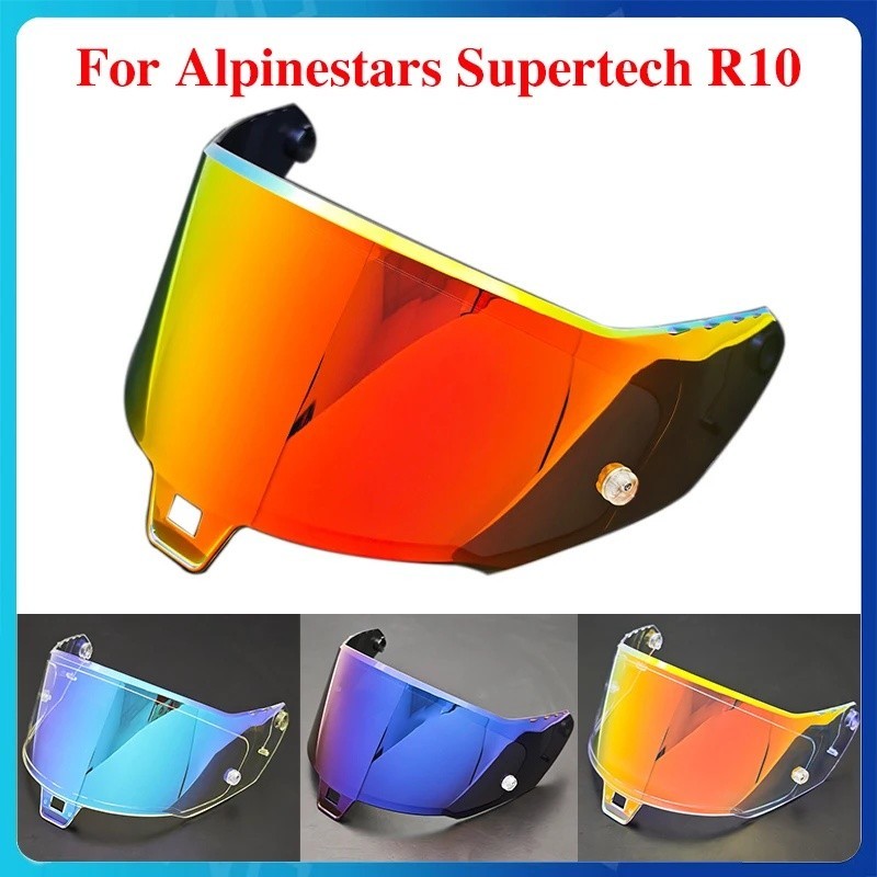 R10 เลนส์หมวกกันน็อครถจักรยานยนต์สําหรับ Alpinestars Supertech R10 หมวกกันน็อค Visor กระจกโล่ Gl