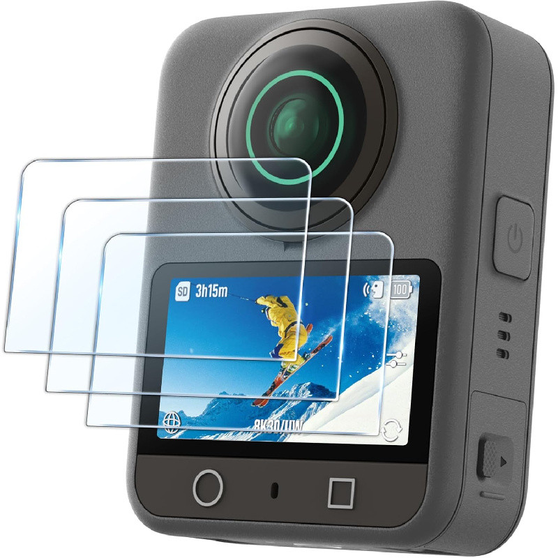 3PCS สําหรับ DJI Osmo 360 กล้อง 9H ฟิล์มกระจกนิรภัย LCD HD Glass สําหรับ OSMO 360 ป้องกันหน้าจอ