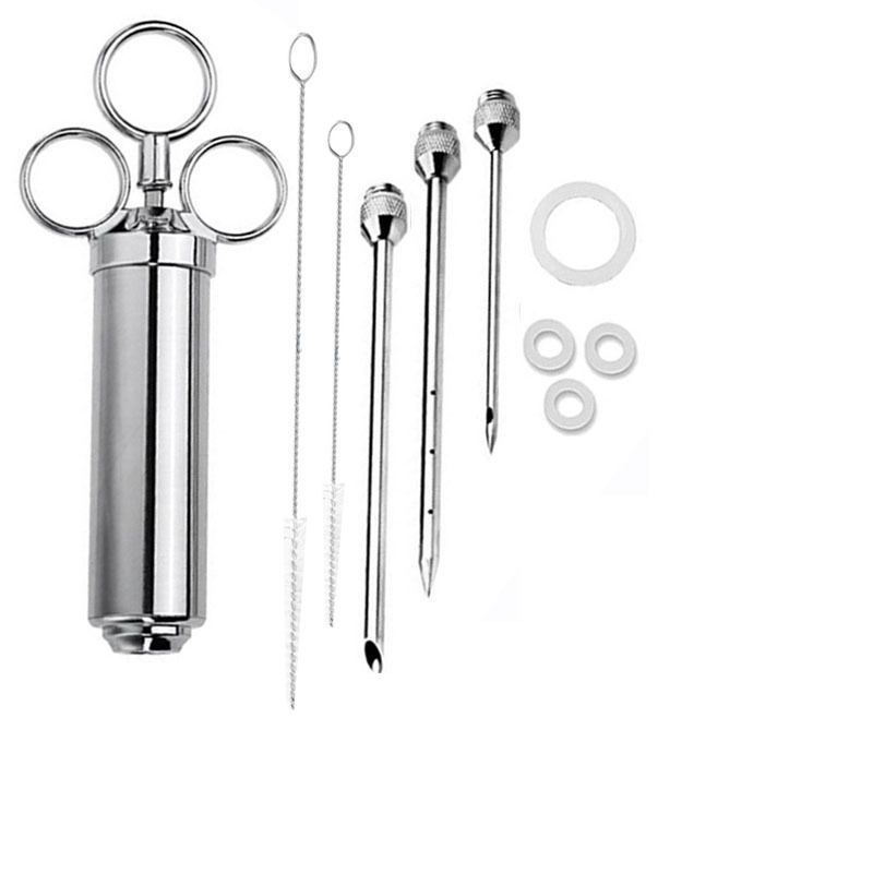 Seasoning needle for steak with red wine sauce12y Barbecue seasoning injector, BBQ marinade injector