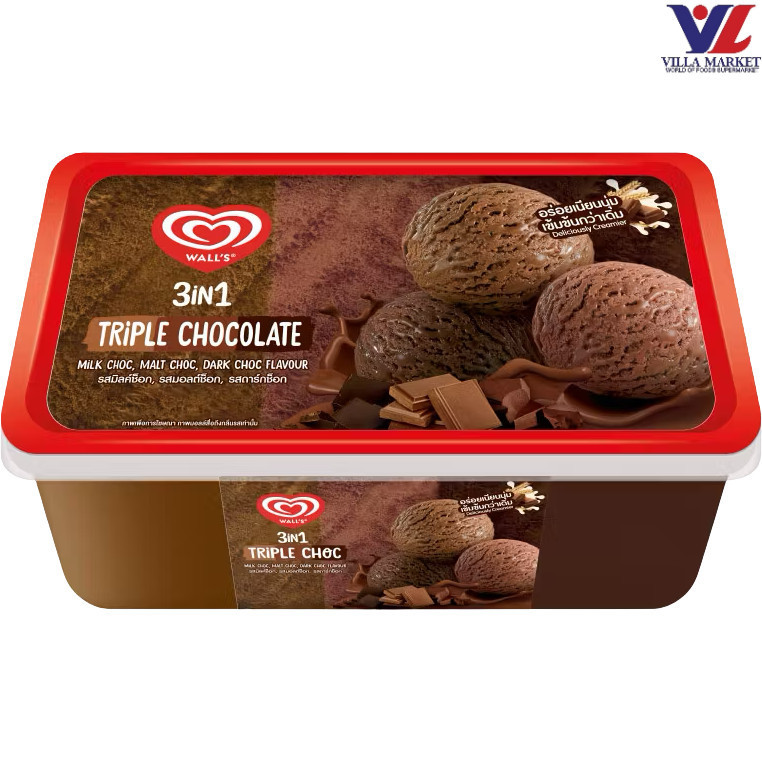 Wall'S 3In1 Triple Chocolate 390 G วอลล์ 3 อิน 1 ทริปเปิล ช็อกโกแลต