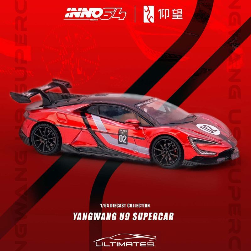 [Ready Stock] INNO 1: 64 Look up ที่ YANGANG U9 #02红色合金车模收藏