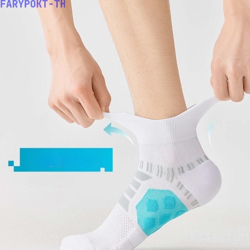 Men Basketball Socks Mid Cushion Athletic Running Socks with Thickened Towel