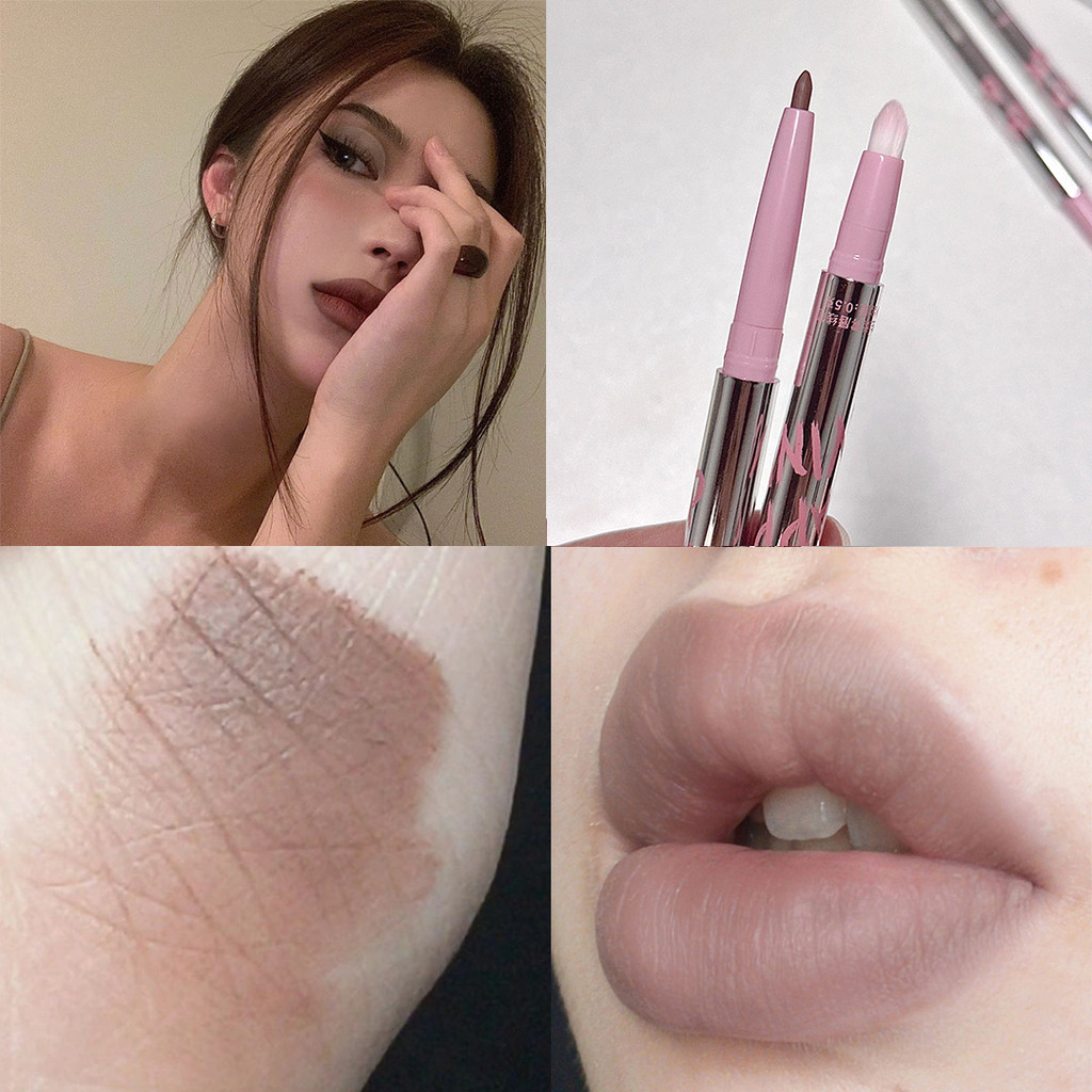 Cappuvini Small Silver Tube Lip Liner Outline Lip Shape Lip Pencil Domestic Product Makeup Lipstick 