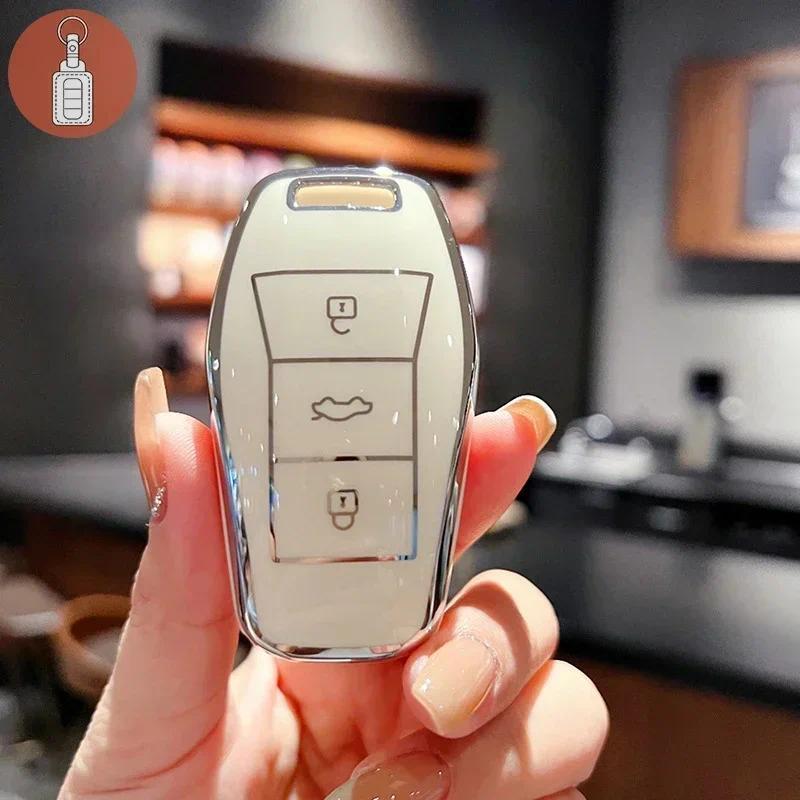TPU ฝาครอบกุญแจรถ Fob ฝาครอบกุญแจสําหรับ Volkswagen Sihao X4 X6 X7 X8 A5 E10X E40X E50A QX อุปกรณ์เส