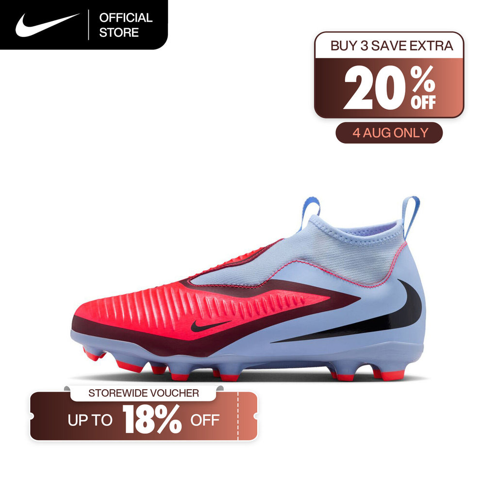Nike Older Kids' Jr. Phantom 6 High Academy Multi-Ground Soccer Cleats - Royal Tint [HQ2042-400]