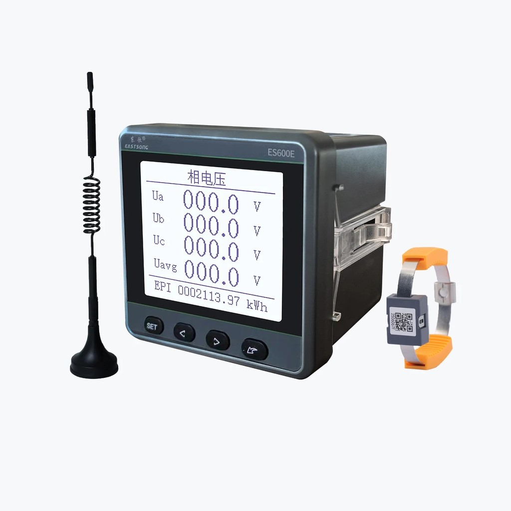 M4VI EastSong เกรดอุตสาหกรรม 0.5S สามเฟสความแม่นยําสูง Power Meter 6-Channel Wireless Temp Sensing E