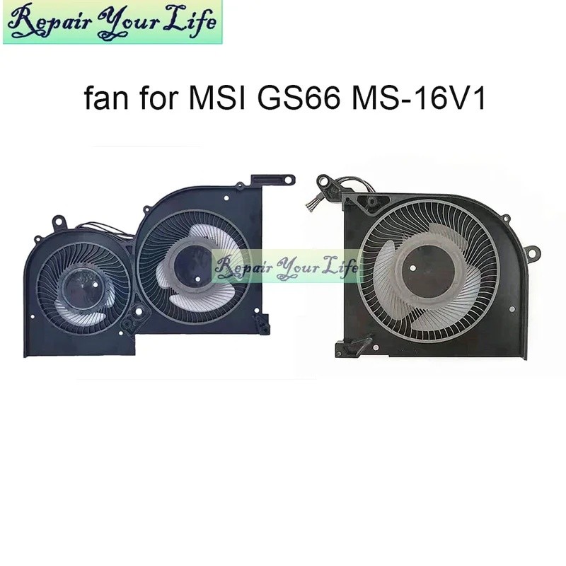 * แล็ปท็อป Cpu Gpu พัดลมระบายความร้อนสําหรับ MSI GS66 Stealth MS-16V1 MS-16V2 MS-16V3 WS66 P66 Cooler หม้อน้ําพัดลม 5 โวลต์*