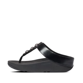FITFLOP COMM-FINO SPARKLE TOE-THONGS รองเท้าแตะแบบหูหนีบผู้หญิง รุ่น CC6-090 สี ALL BLACK