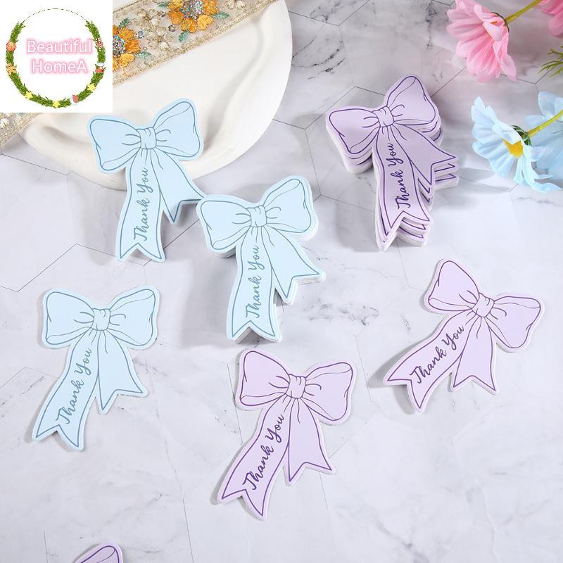 BHome Bow Shaped Thank You Gift Tags, 20 ชิ้นสําหรับตกแต่งงานแต่งงาน TH