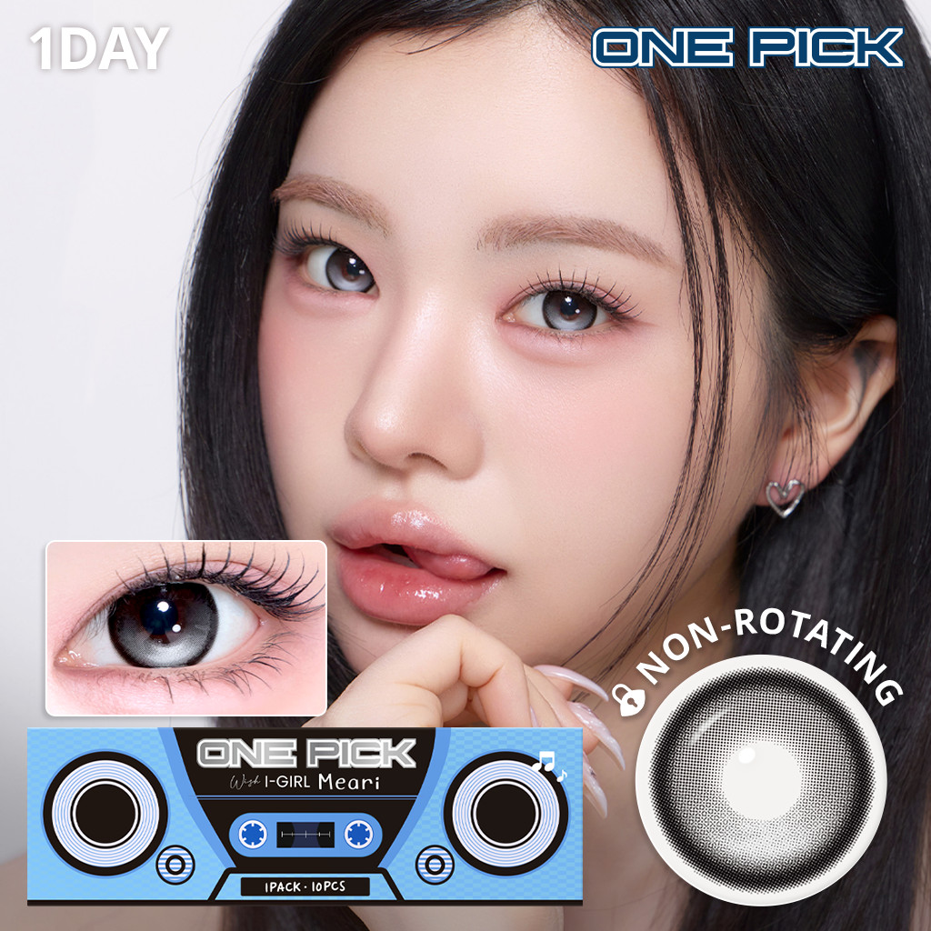 I-SHA One Pick Meari Echo Glow คอนแทคเลนส์เกาหลี รายวัน เลนส์ Lock ไม่หมุนระหว่างวัน มีค่าสายตา 10P
