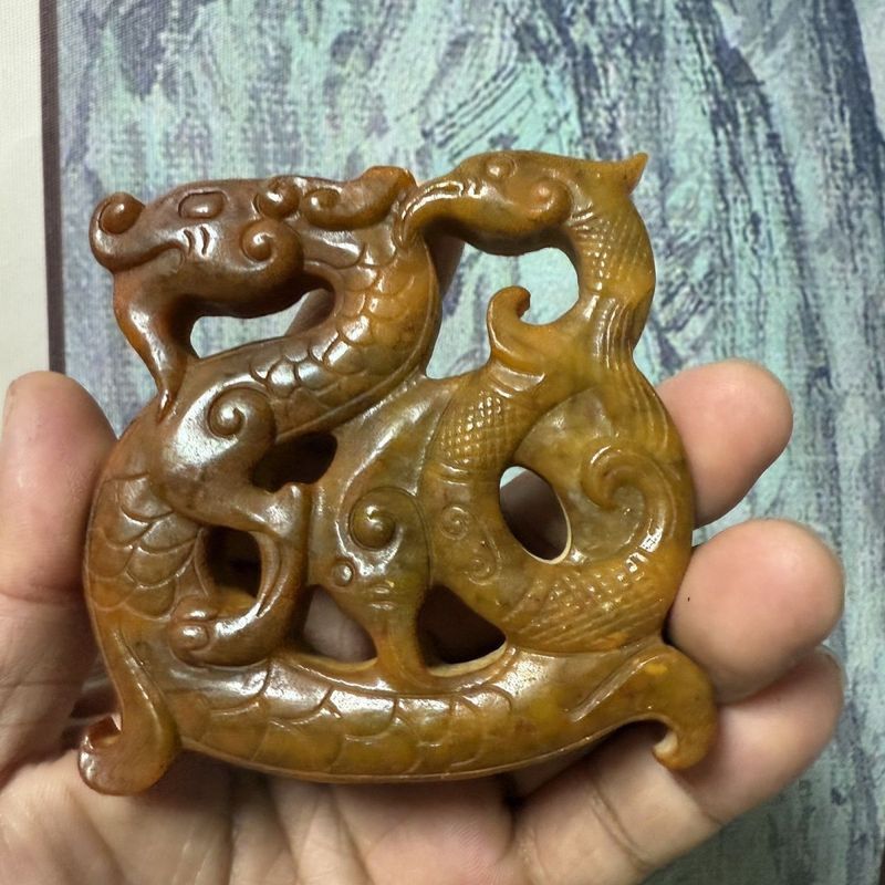 จี้หยก Hollow Dragon Phoenix 8.4.8