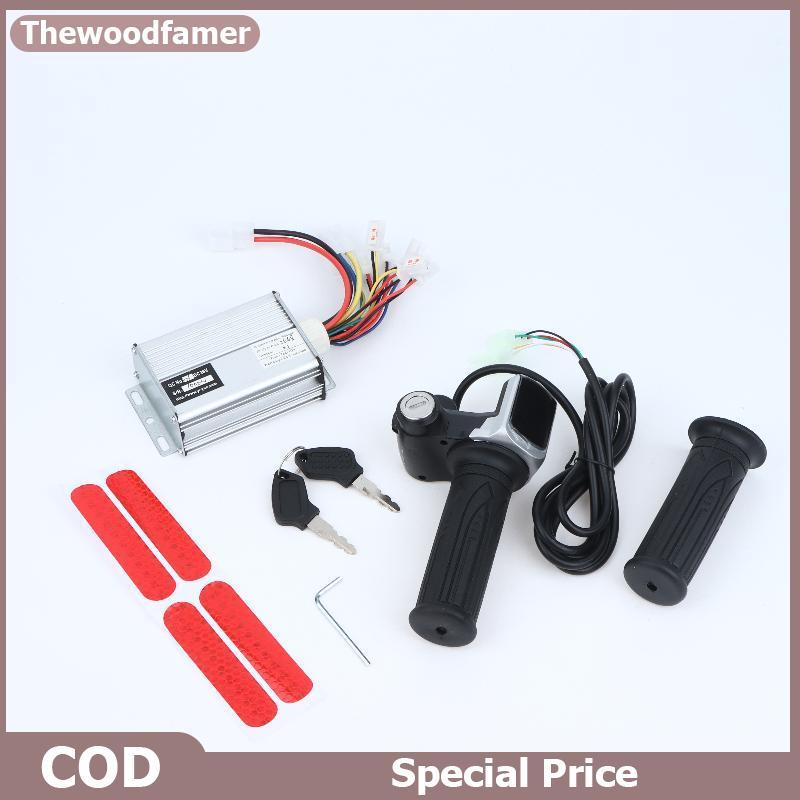 Thewoodfamer 1 ชุด 36V 1000W E-Bike แปรง Controller มัลติฟังก์ชั่ Thumb คันเร่ง Grip Kit สําหรับ E-B