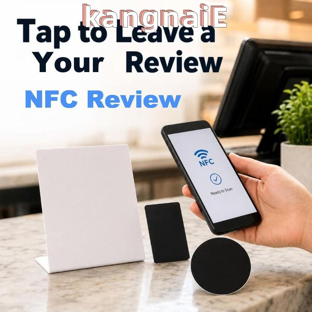 ป้ายเคาน์เตอร์ KANGNAI NFC, Tap to Open Programmable NFC Review Display Card, Acrylicable Battery Fr