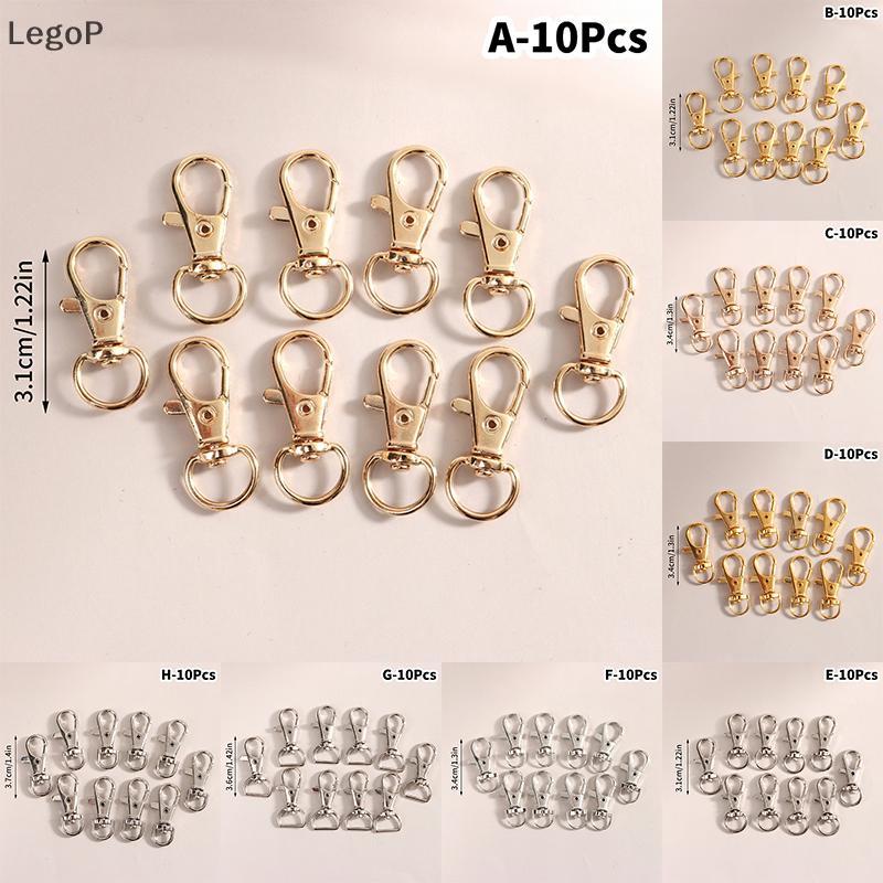 LegoP 10 ชิ้น/เซ็ตโลหะหมุนกุ้งก้ามกราม Hook Clasp พวงกุญแจ Snap Clasp กระเป๋าเครื่องประดับ Lanyard Trigger Bule DIY กระเป๋าอุปกรณ์เสริม (TH)