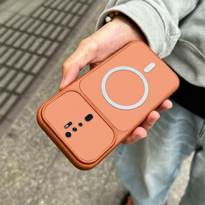 เคสสําหรับ OPPO A5 2020 a9 2020 F11 เคสโทรศัพท์ความวิตกกังวล Softcase ซิลิโคนกันกระแทกออกแบบใหม่ความงามแม่เหล็กน่ารักสีส้มสําหรับสาว KNBS21
