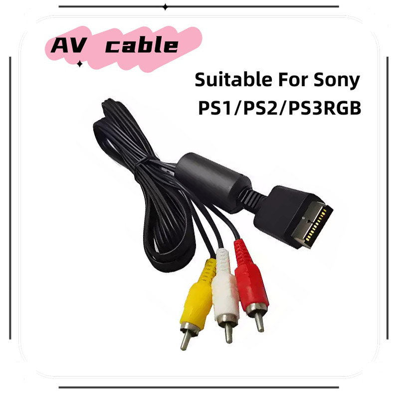 สาย AV คอนโซลเกม PS เหมาะสําหรับ Sony PS1/PS2/PS3RGB สายสัญญาณเสียงและวิดีโอสาย AV