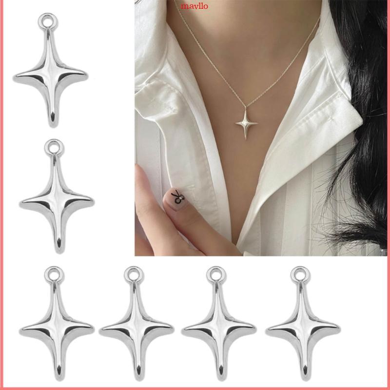 MAVLO 10x Awn Star พร้อมรู DIY สร้อยคอเครื่องประดับทําวันวาเลนไทน์ Awn Star จี้สร้อยคอลูกปัดผู้หญิงส