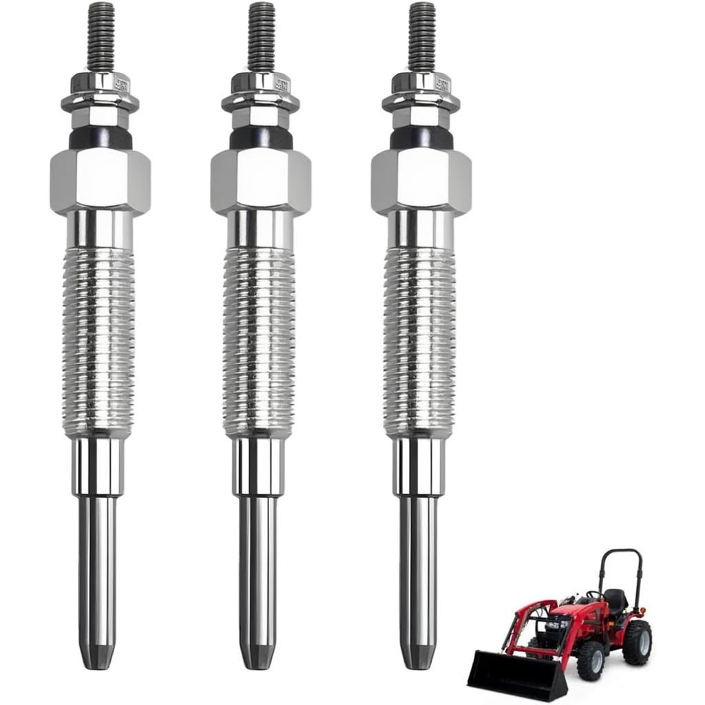 3PCS Glow Plugs ใช้งานร่วมกับ Mitsubishi S4S S3L S3L2 เครื่องยนต์รถยกขนาดกะทัดรัดรถแทรกเตอร์แทนที่ #