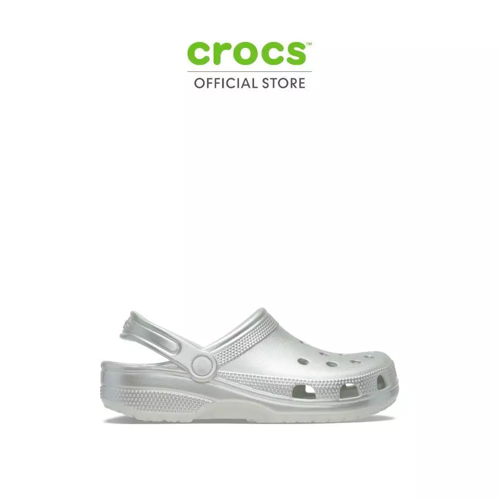 CROCS รองเท้าลำลองผู้ใหญ่ CLASSIC TINTED METALLIC CLOG - MOONLIGHT